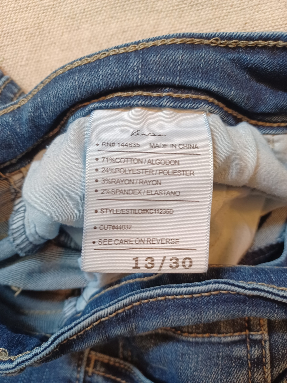KanCan Estilo Dark Blue Skinny Jeans Women's Size 13/30 - Picture 3 of 7